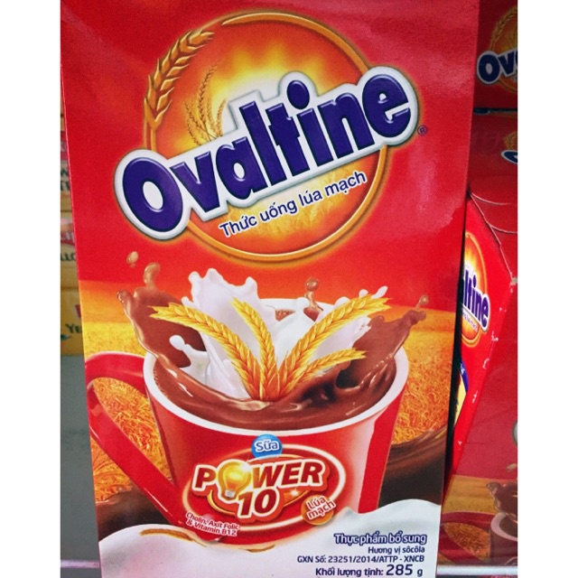 Bột thức uống lúa mạch vị chocolate Ovaltine hộp 285g