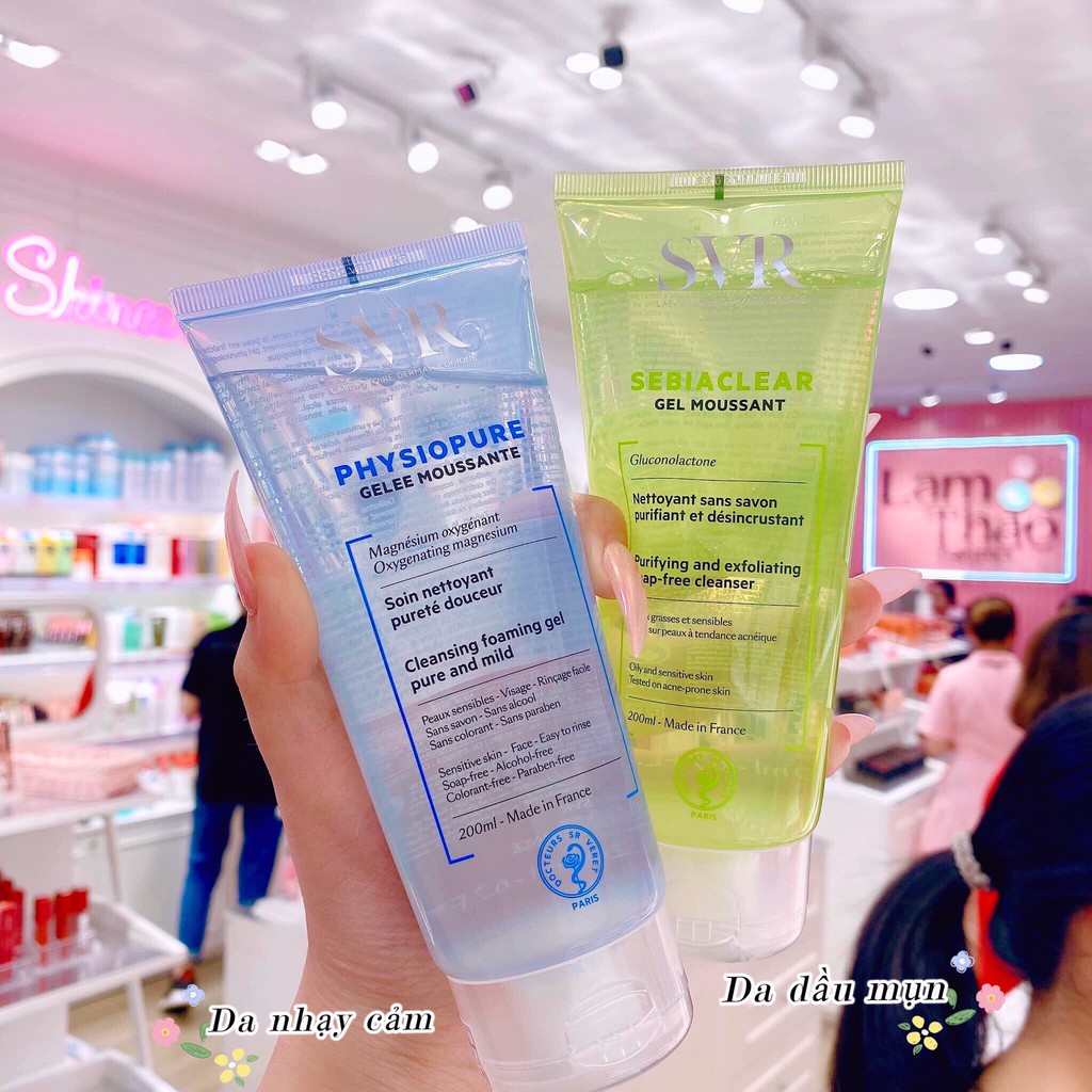 Gel Rửa Mặt Cho Da Nhạy Cảm SVR Physiopure Gelee Moussante