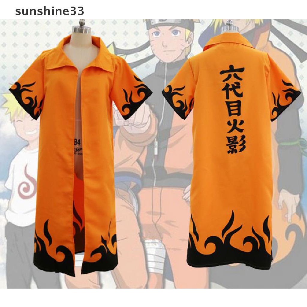 SU Naruto Shippuden Cosplay Cloak 4th and 6th Hokage Cloak Robe Party Dress Up Cape n