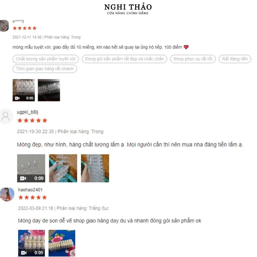 Móng mẫu vuông hàn quốc , móng giả tập sơn