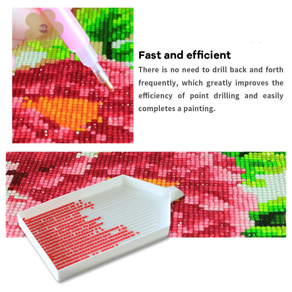 Bộ Dụng Cụ Làm Tranh Đính Đá 5D DIY Kèm Khay Đựng Đất Sét