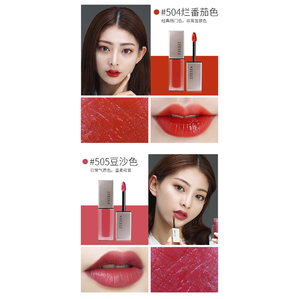 [Hàng mới về] Son kem ZEESEA® trang điểm màu mượt mịn dưỡng ẩm lâu trôi | BigBuy360 - bigbuy360.vn