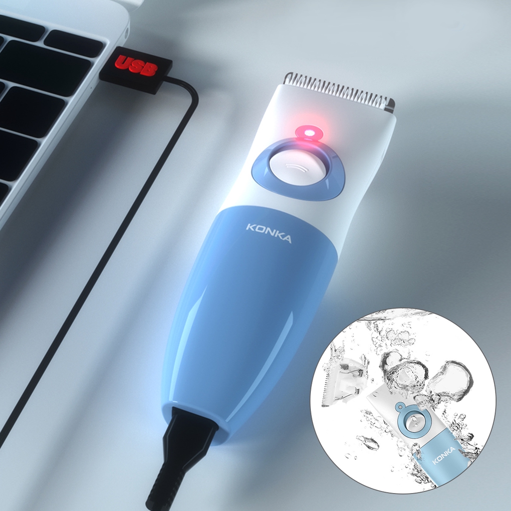 Tông đơ cắt tóc KONKA cổng usb chống nước dành cho bé