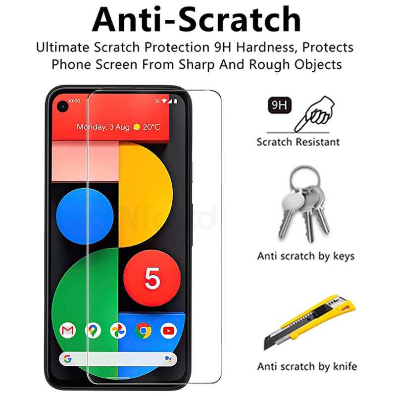 Kính Cường Lực Bảo Vệ Toàn Màn Hình Cho Google Pixel 6A 5 4 3 Pixel 4A 5g Google Pixel 5 4 3 XL 6