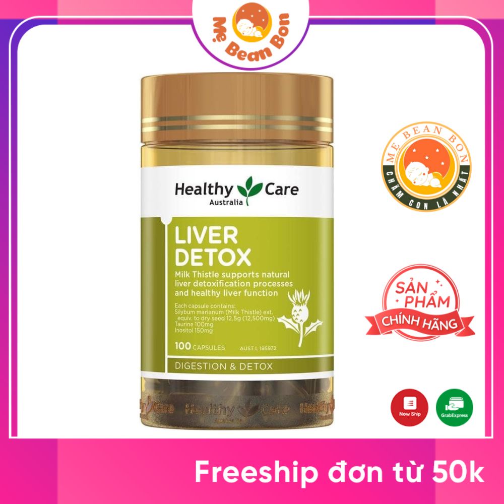 Giải độc gan hiệu quả - Viên uống thải độc gan Healthy Care Liver Detox hộp 100 viên của Úc