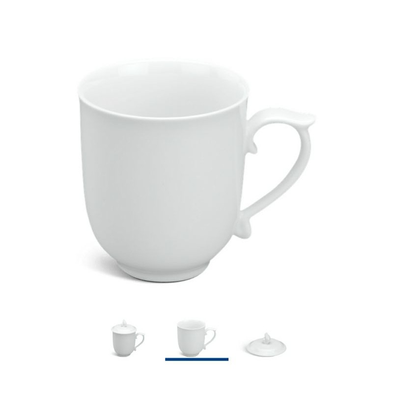 Ly trà sứ trắng 300 ml - gốm sứ Minh Long