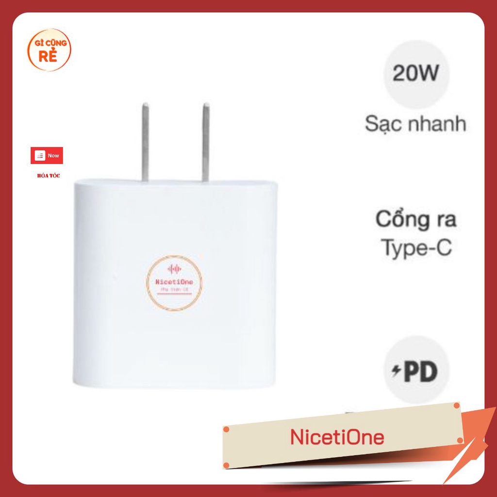 (PD 20W)(BH 6 tháng) Sạc Nhanh PD 20W USB-C To (Hỗ Trợ Công Suất Tối Đa IP12,13)