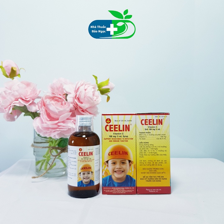 Siro ceelin vitamin C tăng sức đề kháng với nhiễm khuẩn và miễn dịch cho bé