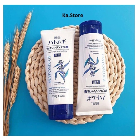 (chính hãng) Sữa rửa mặt Hatomugi Naturie hạt ý dĩ 130g 170g Nhật Bản