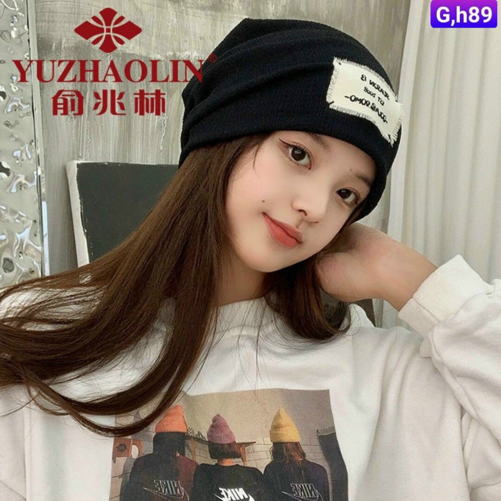Mũ len trùm đầuFREESHIPMũ nỉ mỏng 2 lớp trùm đầu 2in1 vừa là mũ vừa là khăn ống style Hàn quốc giữ ấm thời trang
