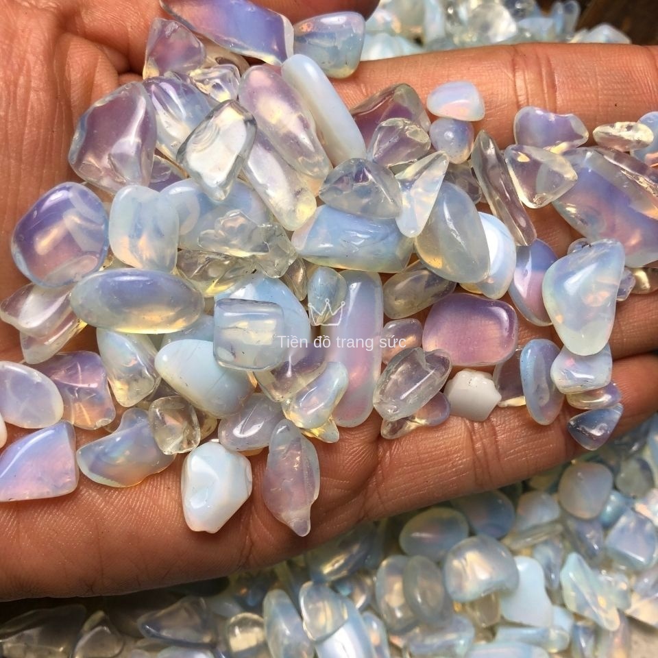 Đá opal tự nhiên nghiền đá thanh lọc tẩy dầu mỡ bể cá bằng đá cây cảnh cho Phật cho đồ trang trí Phong thủy Manzha