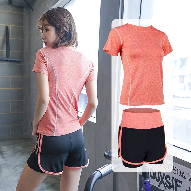 Bộ Quần Áo Tập Gym Nữ Yoga Thể Thao Set Tập Gym Co Giãn Thoáng Mát Thấm Hút Mồ Hôi K1B3 - K2A6
