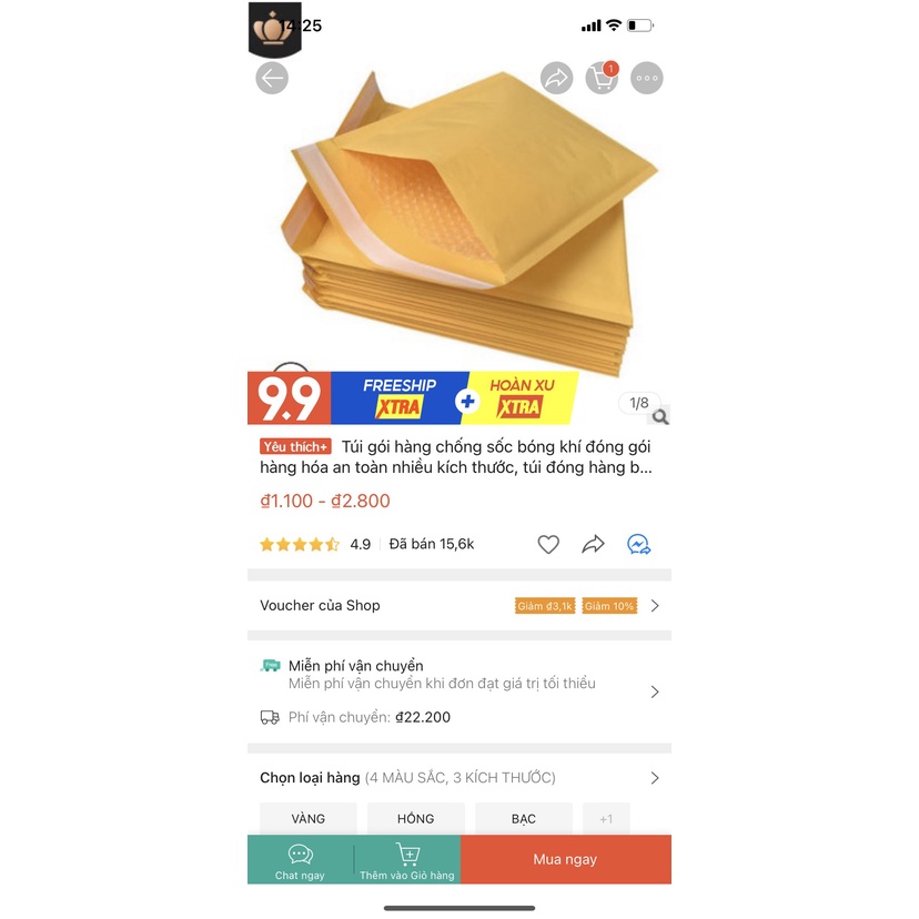 Túi gói hàng bì thư SIZE To,chống Sốc chống NƯớc (hàng sịn)