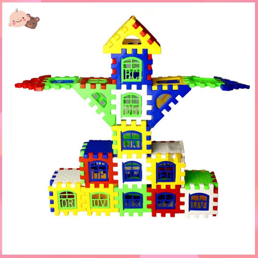 Bộ đồ chơi 24 khối lắp ráp ngôi nhà 3D độc đáo vui nhộn