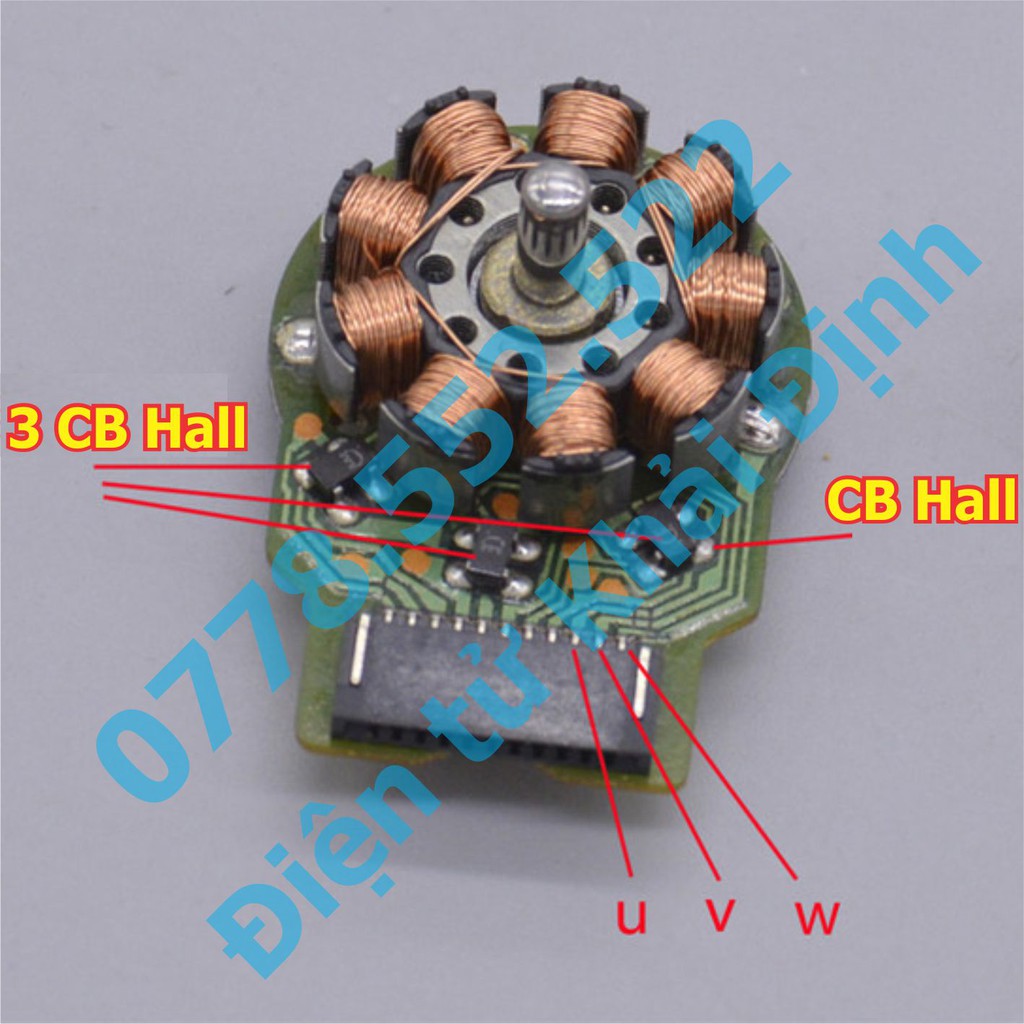 [Mã ELFLASH3 hoàn 10K xu đơn 20K] động cơ brushless 11.1V, 10430 vòng/phút, cáp đk AWM20624-11P kde2574