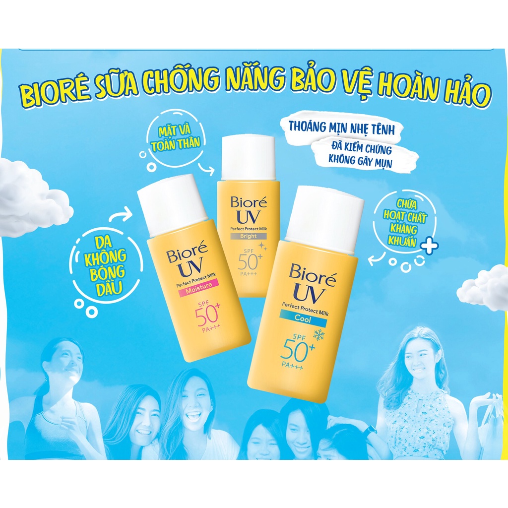 Bioré Sữa Chống Nắng Bảo Vệ Hoàn Hảo DƯỠNG ẨM Biore UV SPF50+/PA+++ 25ML