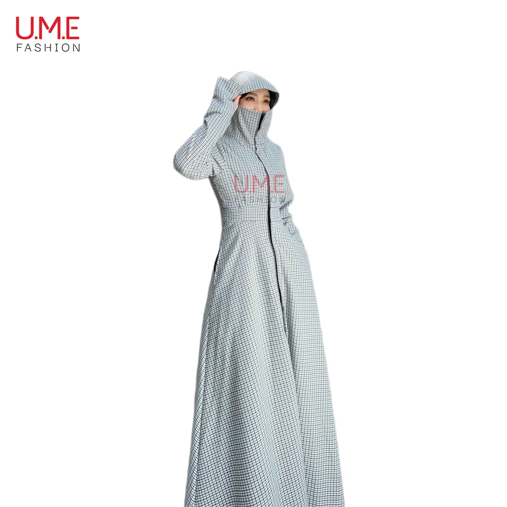 Áo chống nắng toàn thân Mangto sọc xám
