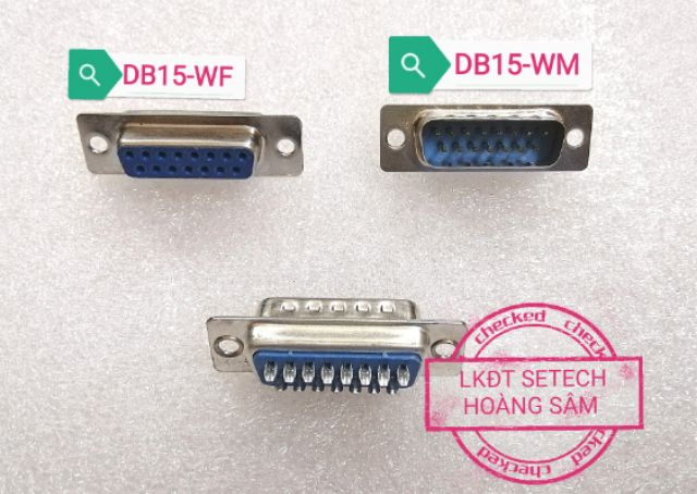 Đầu DSUB DB9 DB15 DB25 DB37 màu xanh các loại nối dây