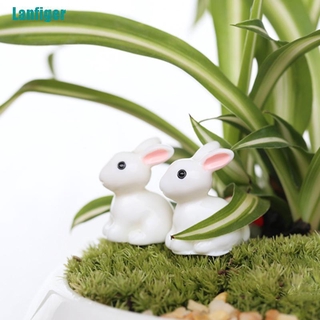 Set 2 Đồ trang trí Thỏ Mini Trang Trí Sân Vườn