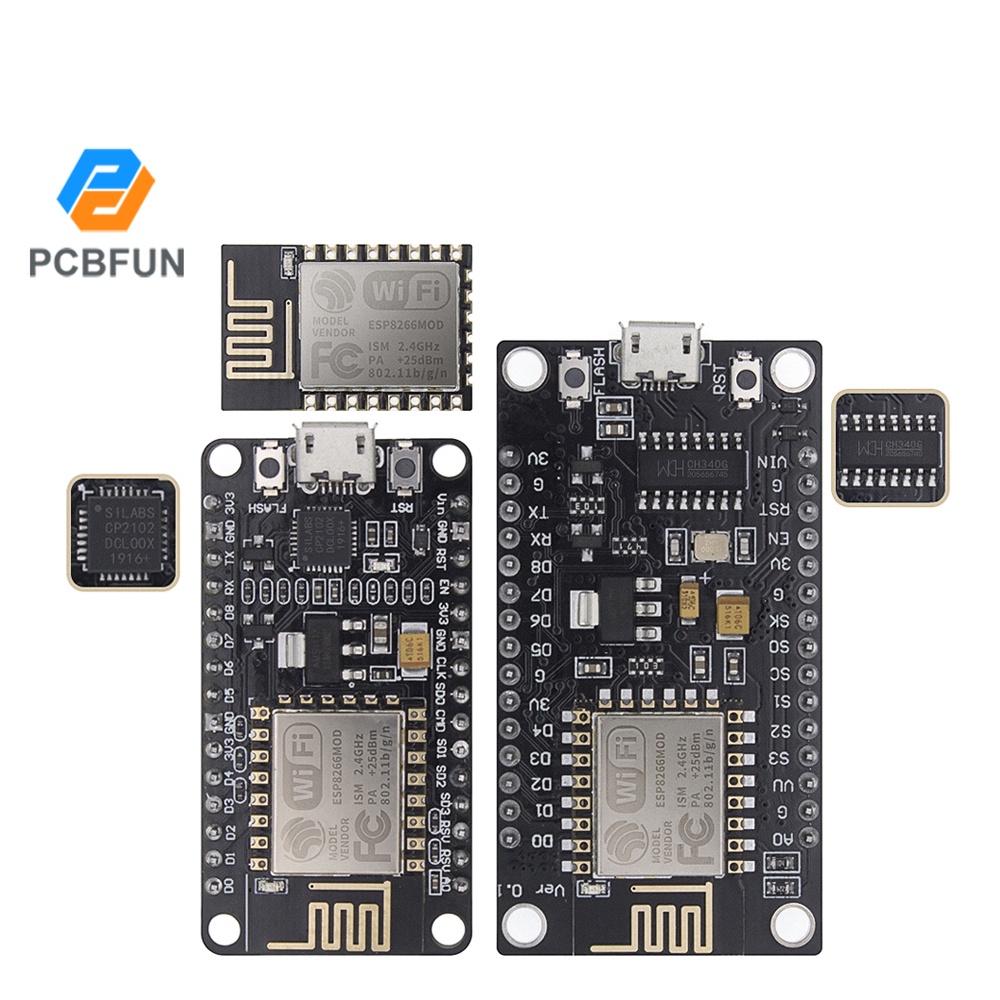 Mô đun wifi không dây PCBFUN CH340/CP2102/CH9102X NodeMcu V3 V2 Lua ESP8266 ESP-12E chuyên dụng