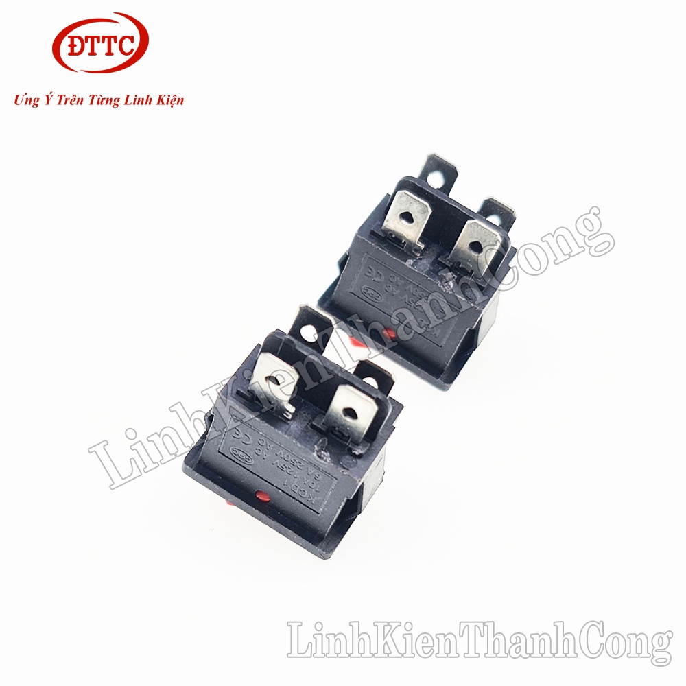 Công Tắc KCD1-104 4 Chân Màu Đỏ