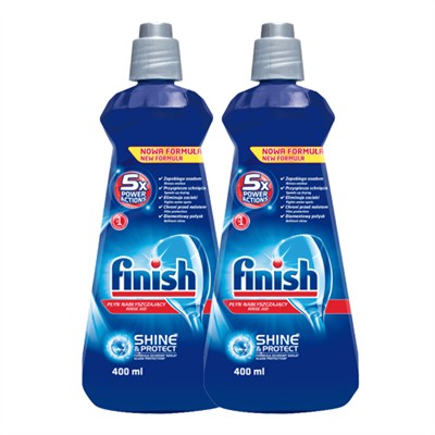 Combo 2 chai Nước Làm Bóng Finish 400ml, Nước Trợ Xả finish Dùng Cho Máy, dầu làm khô và bóng bát chén