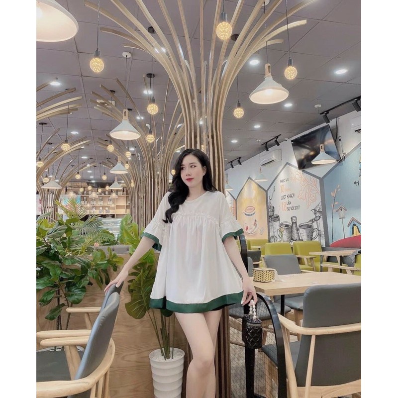 ÁO CỘC BẦU BABYDOLL DÁNG TRẺ ĐẸP