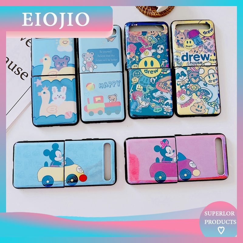 Ốp Điện Thoại PC Cứng Chống Sốc In Hình Thỏ Hoạt Hình Dễ Thương Cho Samsung Galaxy Z Flip 3 5G Z Flip4 Flip 4 / 3 / 2 / 1 5G