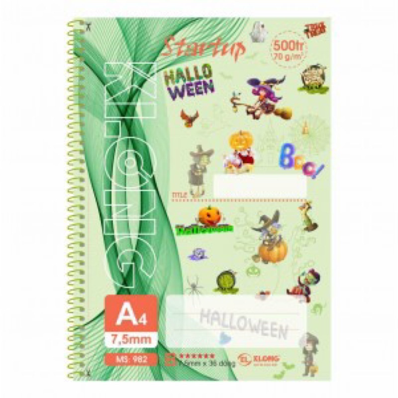 Vở kẻ ngang A4 KLONG composite book may dán gáy 320 /360/420/500 trang