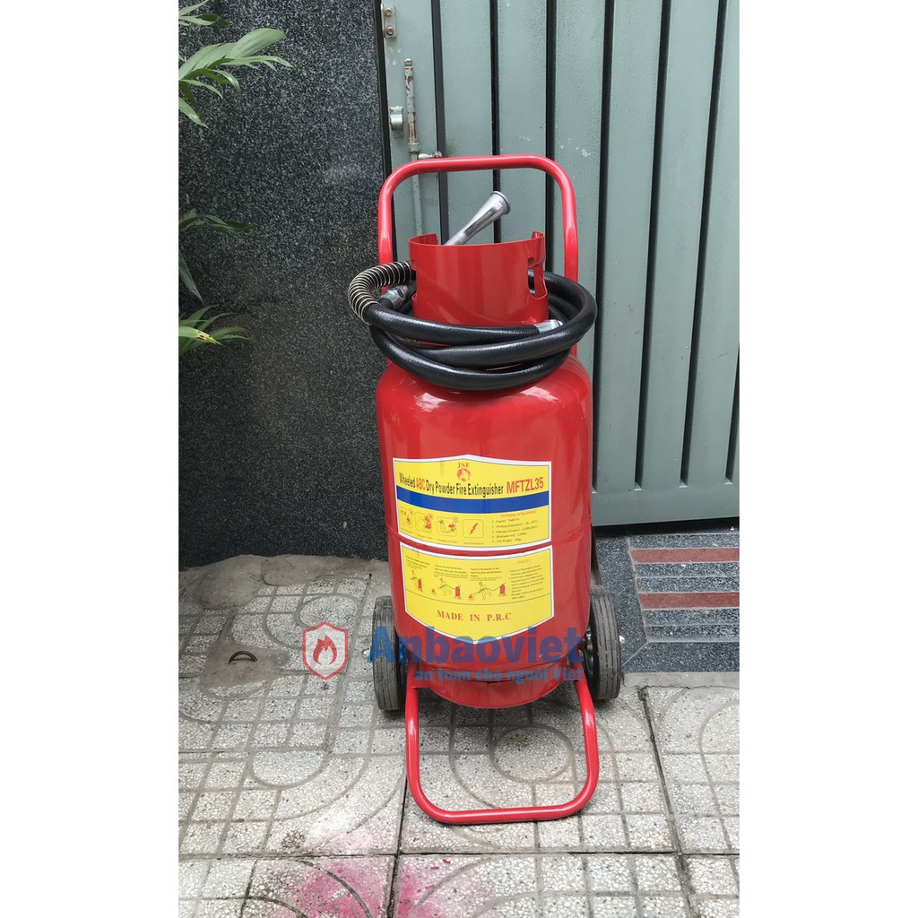 Bình chữa cháy xe đẩy bột ABC 35kg – MFTZL35, bình cứu hỏa có xe đẩy