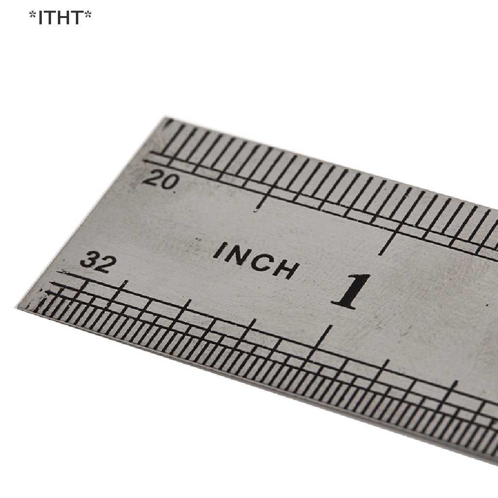Thước thẳng đo lường hai mặt bằng kim loại 15-30cm