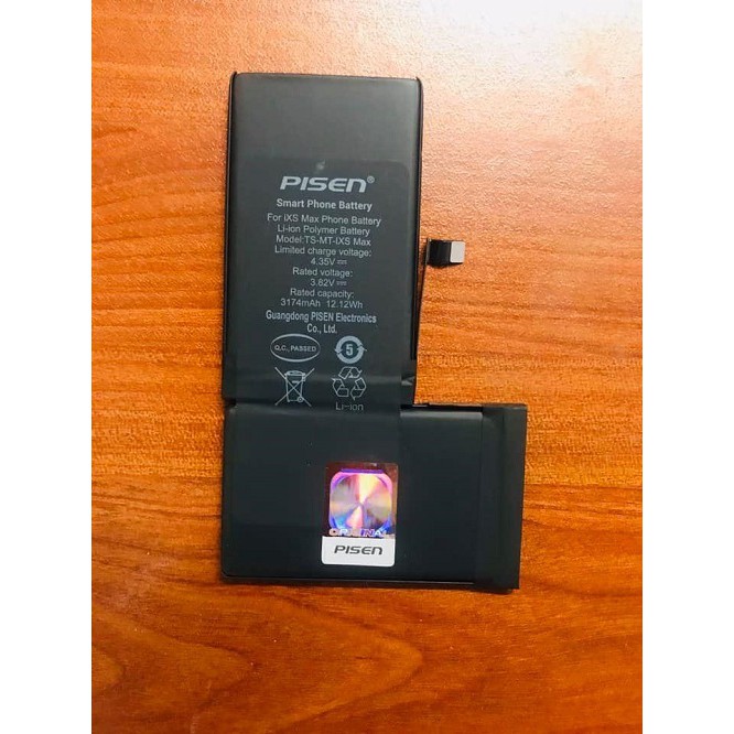 Pin điện thoại Pisen dành cho Iphone Xs max + tặng kèm cáp iphone lightning fast - Hàng chính hãng