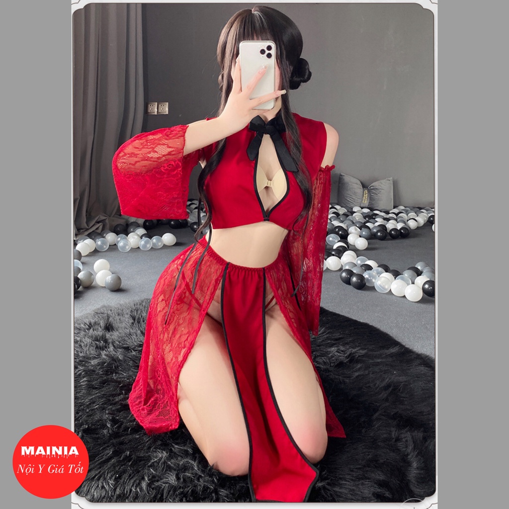 [Cao Cấp Loại 1] Đầm Ngủ Váy Ngủ Cosplay Cô Gái Trung Hoa Xẻ Tà Siêu Quyến Rũ Sexy Gợi Cảm Mainia Shop 2558