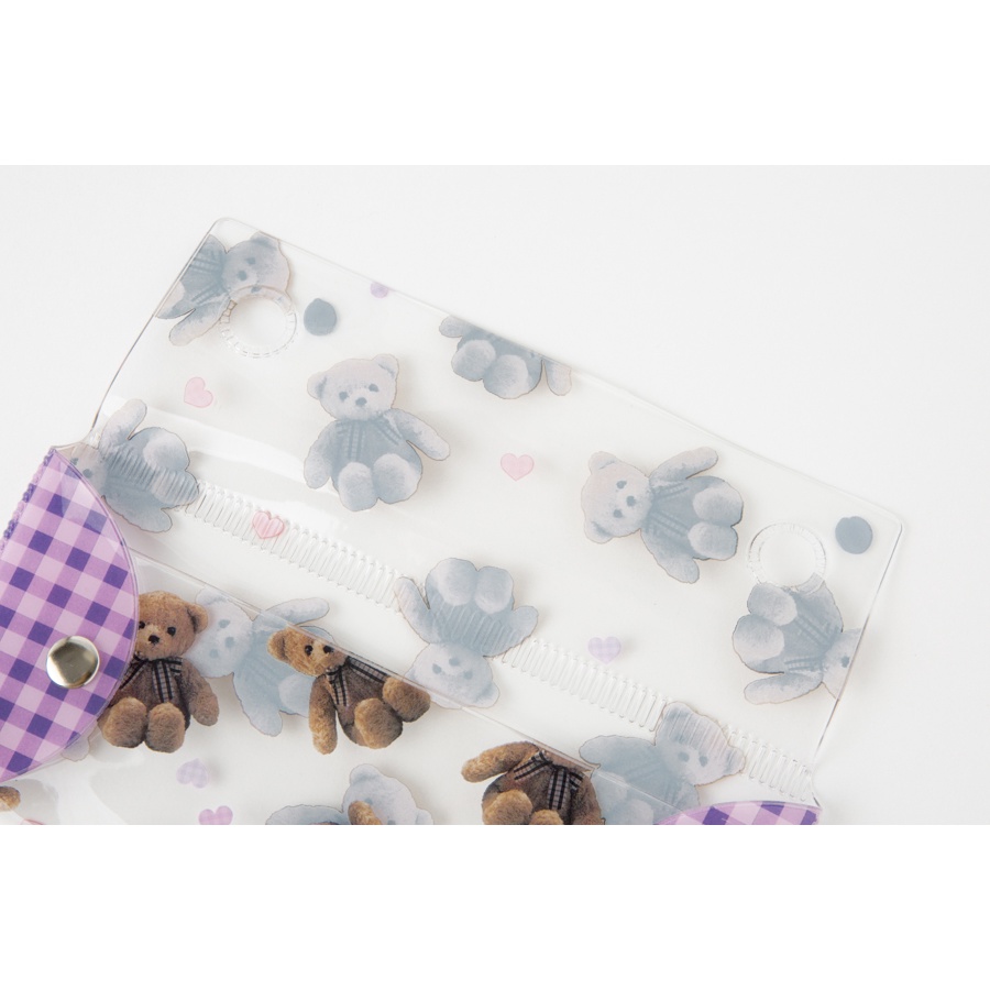 Túi Đựng Bút ARTBOX Hàn Quốc In Hình Gấu Teddy Chất Liệu PVC
