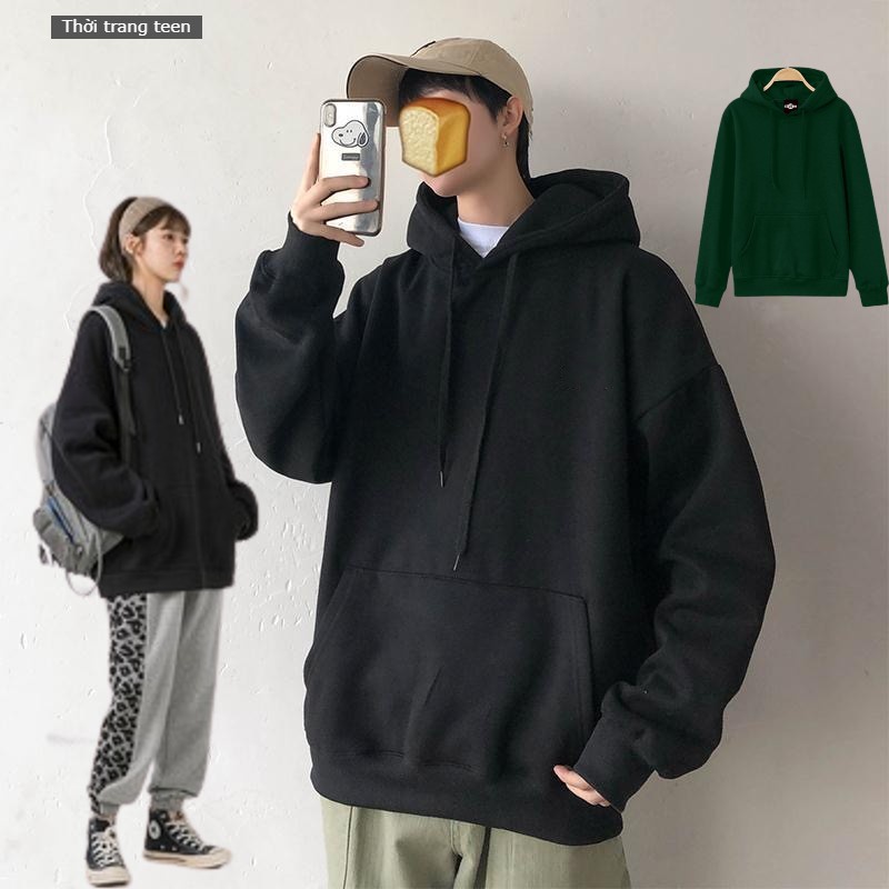 ÁO HOODIE UNISEX Nam Nữ BASIC  TRƠN CAO CẤP