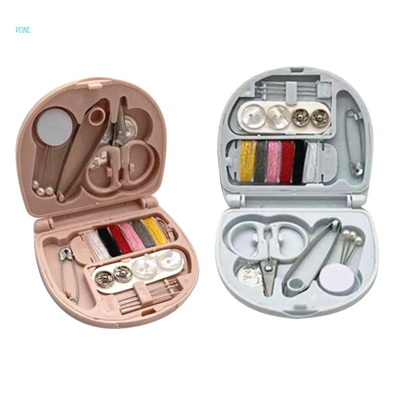 Vonl Bộ Dụng Cụ May Vá Mini Với Kéo Cắt Kim Cố Định Nút Gấp Gọn Tiện Lợi