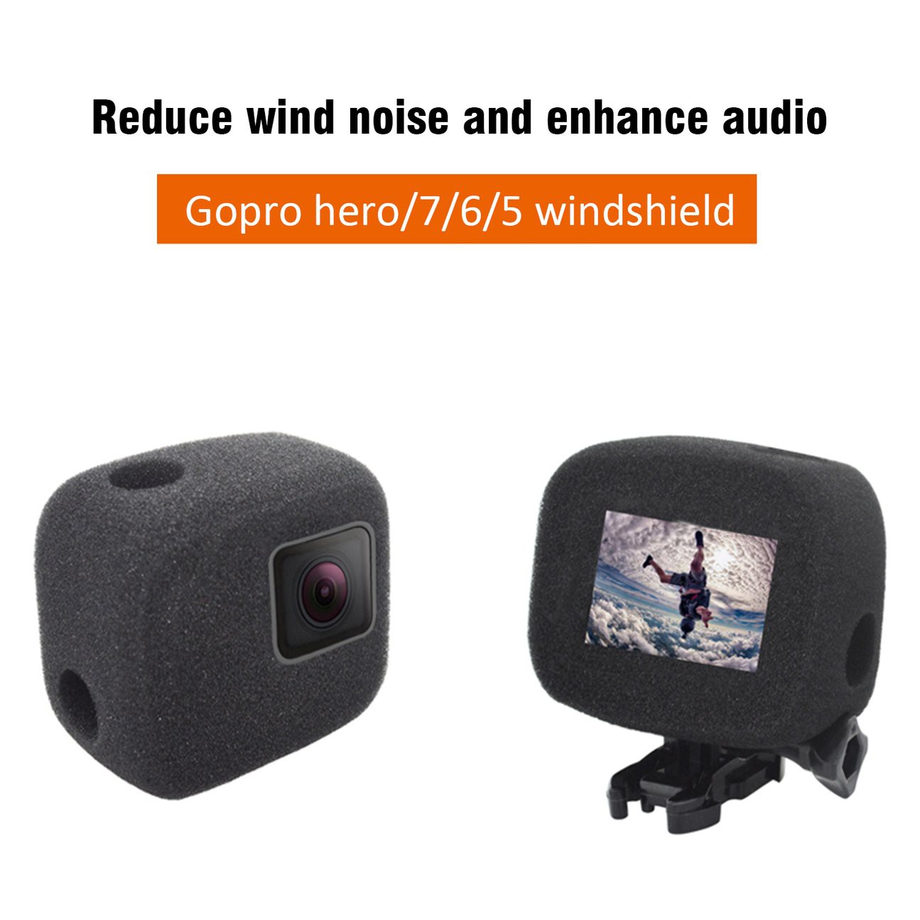 Ốp Bảo Vệ Chống Gió Cao Cấp Cho Gopro Hero 7 6 5