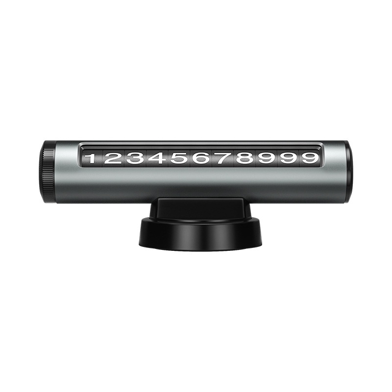 Bảng Số Điện Thoại Ô Tô Bằng Hợp Kim Nhôm Siêu Bền Hình Con Lăn ĐẾ XOAY 360 Độ Cho Mọi Loại Xe