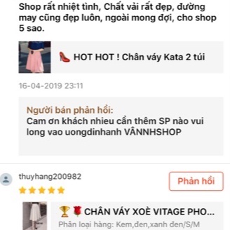 Chân váy xoè vitage phong cách sang chảnh - Thời trang công sở nữ VannhShop CV0036