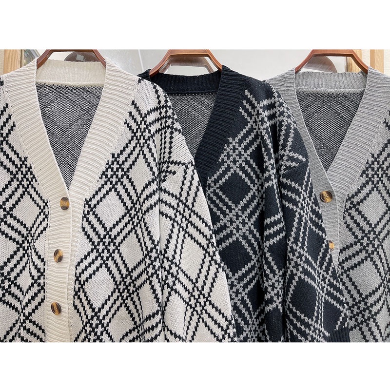 Áo Khoác Cardigan Len Chéo Hàng Quảng Châu M0108 -Violet