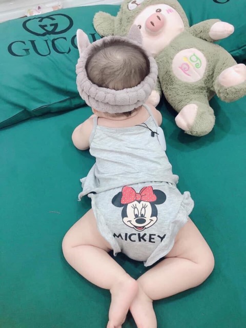 Bộ thun 2 dây bé gái  {8-16kg}