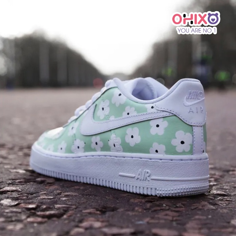 Giày Thể Thao Nữ AF1 Custom Sneaker Hàn Quốc Chất Đẹp Đế Bằng OHIXO AFC02