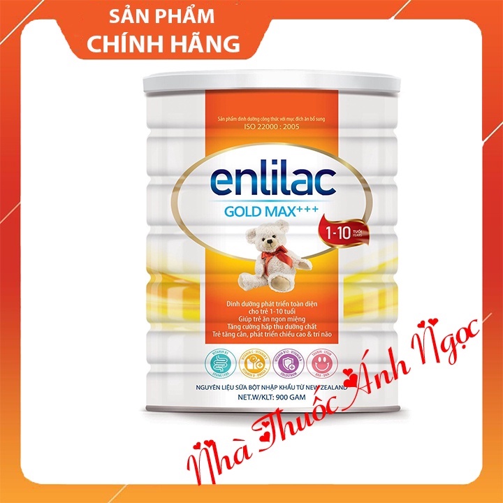 Sữa bột Enlilac Gold Max hộp 400g, 900 g- giúp bé ăn ngon, hỗ trợ tăng cường hấp thu chất, giúp bé tăng cân