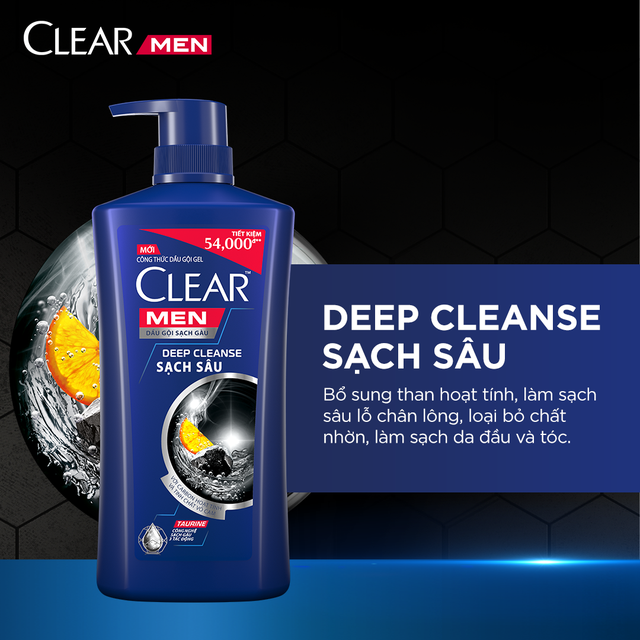 Dầu Gội Đầu cho nam Clear Men đánh bay gàu, ngứa và vi khuẩn mát lạnh cực đỉnh suốt ngày dài 650g/ 630g