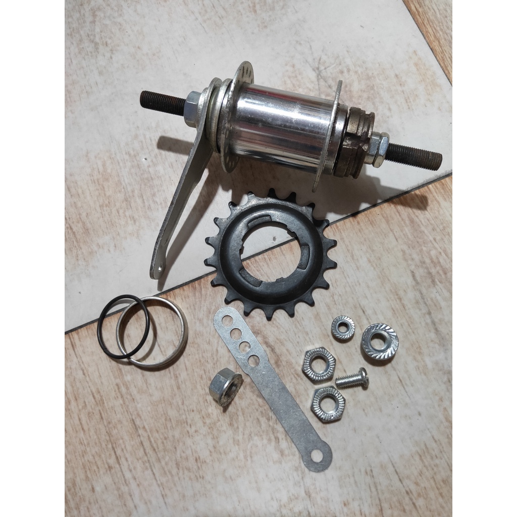 Hub sau/ May ơ sau xe đạp fix 36 lỗ, đạp ngược phía sau là phanh xe