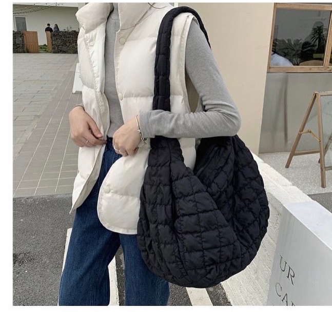 Túi phao Jenny Blackpink túi đeo chéo siêu rộng chất liệu phao trần bông Sereinclothing.st2w dành cho nữ
