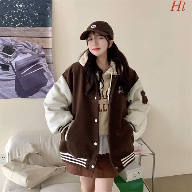 Áo khoác bomber nỉ IN6 HT12