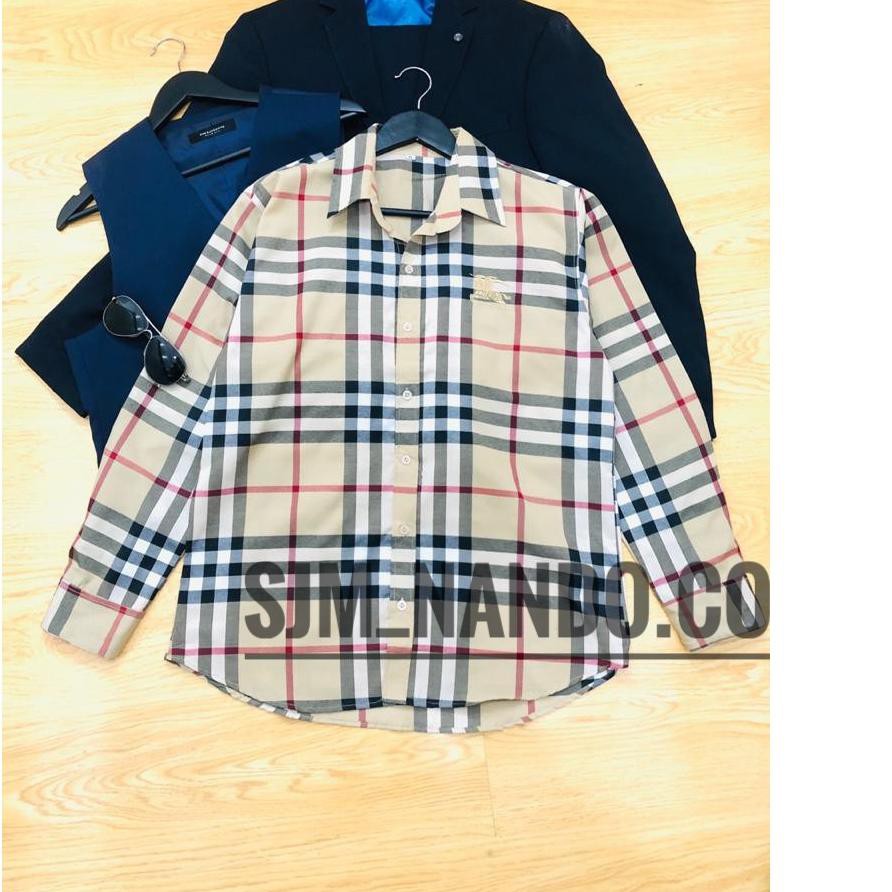 Áo Sơ Mi Burberry Chất Liệu Cotton Cao Cấp Cho Nam Size S / M L Xl Xxl 3xl