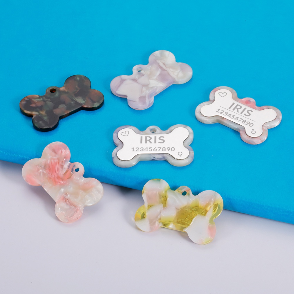 Thẻ ID Đeo Cổ Bằng Thép Không Gỉ Nhiều Màu Cho Thú Cưng