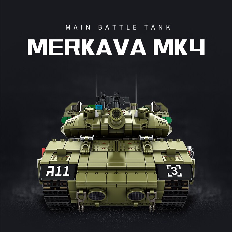 Đồ chơi Lắp ráp Mô hình  Xe Tăng PANLOS 632009 Military Series WW2 Israel MK4 Main Battle Tank